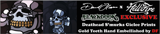David Flores x HellFire Canyon Club:Deathead S'murks Giclee Print BlackBook Toy Exclusive��